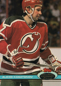 #282 Alexei Kasatonov New Jersey Devils 1990-91 Topps Stadium Club Hockey Card OP