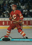 #375 Roger Johansson Calgary Flames 1990-91 Topps Stadium Club Hockey Card OP