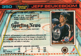 #350 Jeff Beukeboom Edmonton Oilers 1990-91 Topps Stadium Club Hockey Card OQ