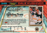 #349 Dale Kushner Philadelphia Flyers 1990-91 Topps Stadium Club Hockey Card OQ