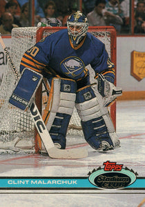 #251 Clint Malarchuk Buffalo Sabres 1990-91 Topps Stadium Club Hockey Card OQ