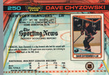 #250 Dave Chyzowski New York Islanders 1990-91 Topps Stadium Club Hockey Card OQ