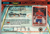 #208 Sylvain Lefebvre Montreal Canadiens 1990-91 Topps Stadium Club Hockey Card OR