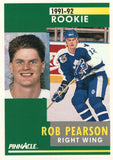 #304 Rob Pearson Rookie Toronto Maple Leafs 1991-92 Pinnacle Hockey Card OU