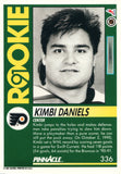 #336 Kimbi Daniels Rookie Philadelphia Flyers 1991-92 Pinnacle Hockey Card OV