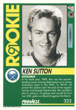 #325 Ken Sutton Rookie Buffalo Sabres 1991-92 Pinnacle Hockey Card OW