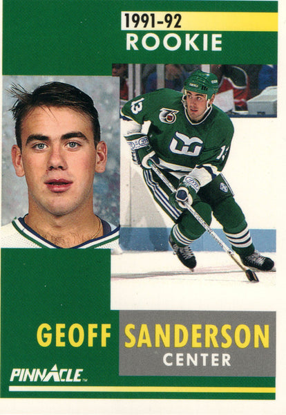 (CI) Geoff Sanderson Hockey Card 1991-92 Score Canadian  Bilingual 354 Geoff Sanderson : 藝術古董收藏