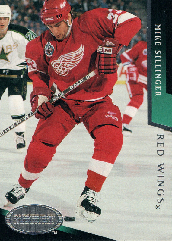 #331 Mike Sillinger Detroit Red Wings 1992-93 Parkhurst Hockey Card OZA