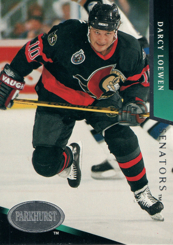 #407 Darcy Loewen Ottawa Senators 1992-93 Parkhurst Hockey Card OZB
