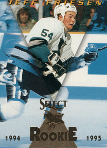 #175 Jeff Friesen Rookie San Jose Sharks 1994-95 Select Hockey Card OZC