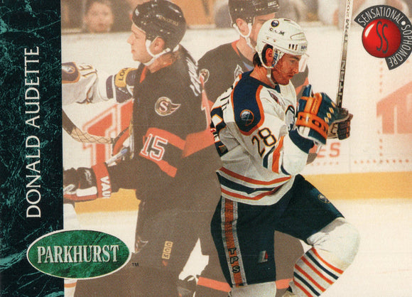#231 Donald Audette Buffalo Sabres 1992-93 Parkhurst Hockey Card OZD