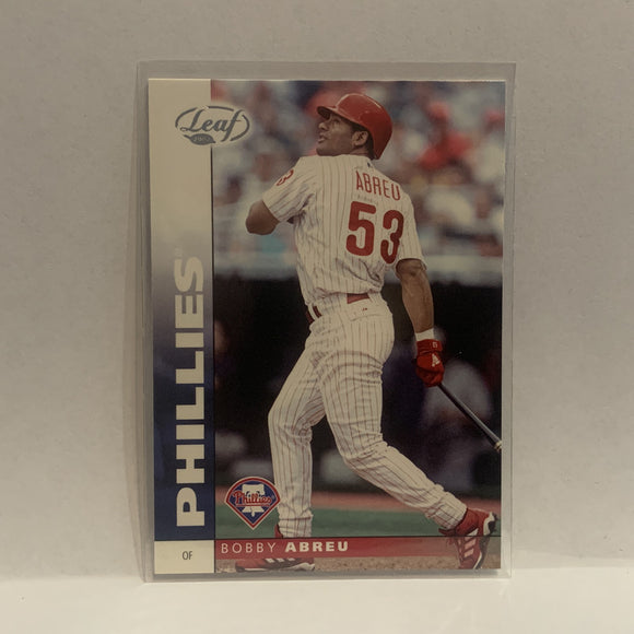 #39 Bobby Abreu Philadelphia Phillies 2002 Donruss Leaf Baseball Card HM