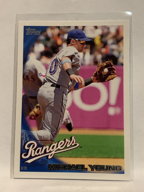 #643 Michael Young Texas Rangers 2010 Topps Baseball Card