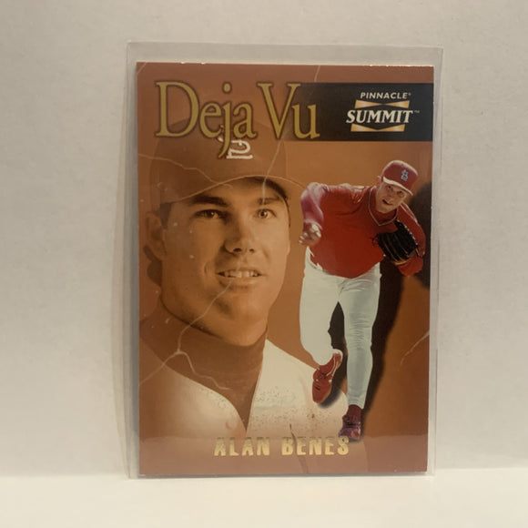 #155 Alan Benes vs Andy Benes déjà vu St louis Cardinals 1996 Pinnacle Summit Baseball Card HN