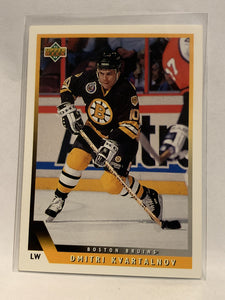 #19 Dmitri Kvartalnov Boston Bruins 1993-94 Upper Deck Hockey Card  NHL