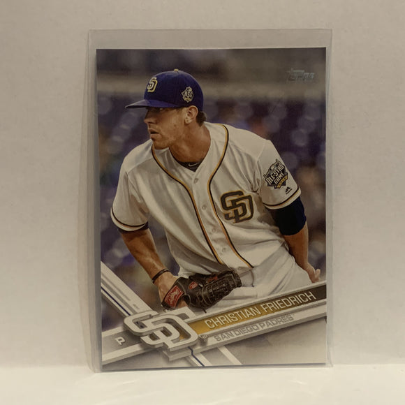 #24 Christian Friedrich San Diego Padres 2017 Topps Series 1 Baseball Card HO