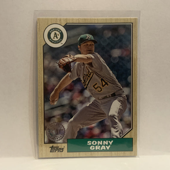 #87-87 Sonny Gray Oakland athletics 2017 Topps Series 1 Baseball Card HO