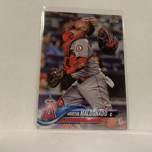 #24 Martin Maldonado Los Angeles Angels  Series 1 2018 Topps Baseball Card A1K