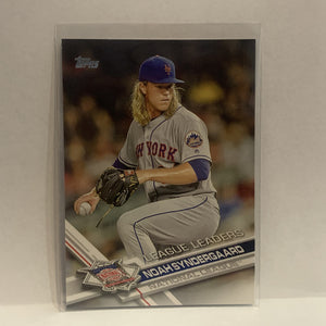 #211 Noah Syndergaard League Leaders New York Mets 2017 Topps Series 1 Baseball Card HO