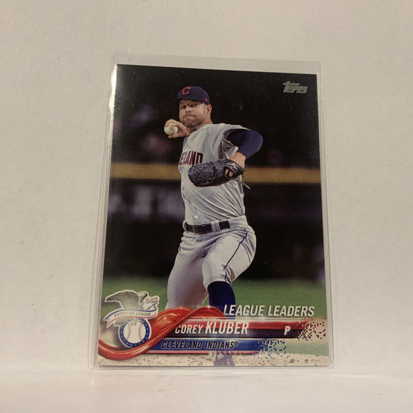 #31 Corey Kleber Cleveland Indians League Leaders Series 1 2018 Topps Baseball Card A1L