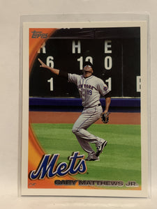 #533 Gary Matthews Jr New York Mets 2010 Topps Baseball Card