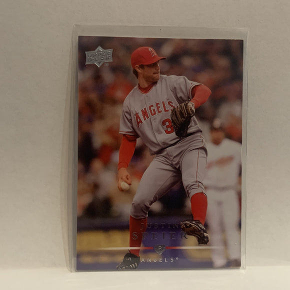 #4 Justin Speier Los Angeles Angels 2008 Upper Deck Series 1 Baseball Card HP