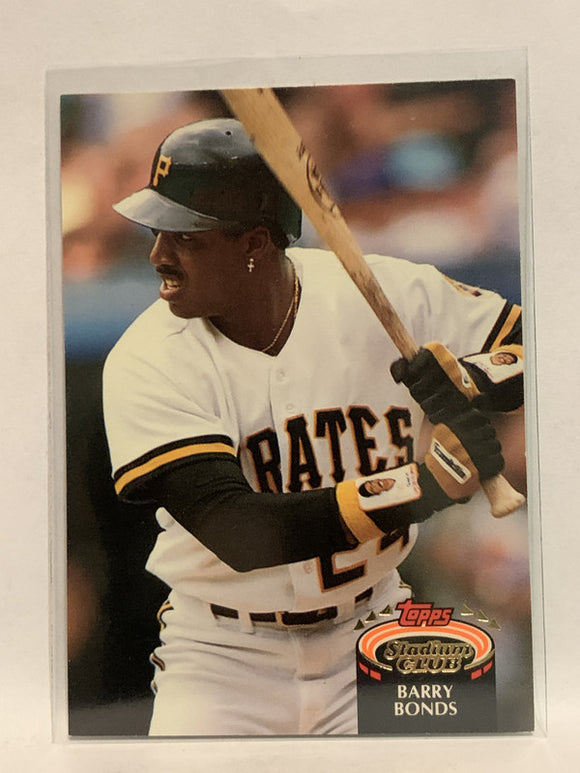 #620 Barry Bonds Pittsburgh Pirates 1992 Topps Stadium Club Baseball Card