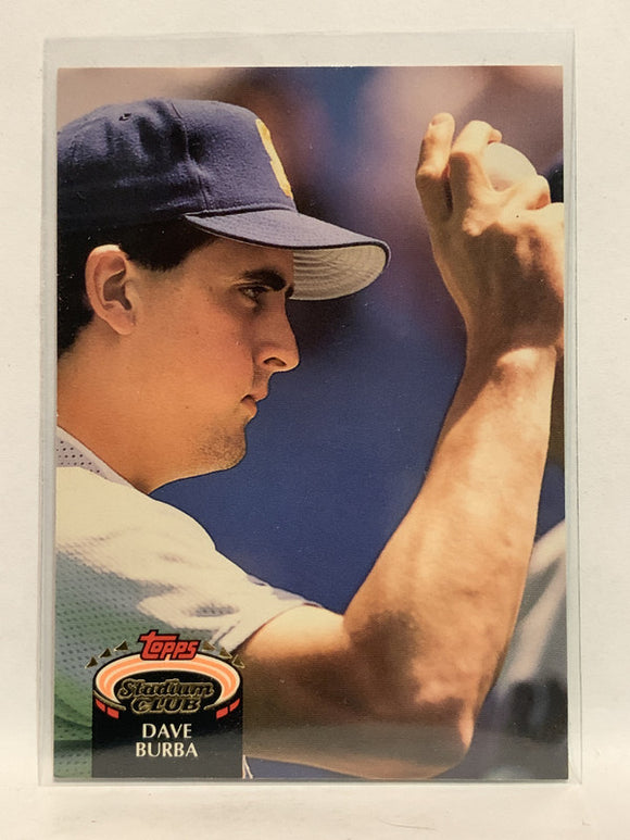 #348 Dave Burba Seattle Mariners 1992 Topps Stadium Club Baseball Card