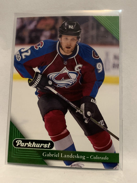 #58 Gabriel Landeskog Colorado Avalanche 2017-18 Parkhurst Hockey Card  NHL