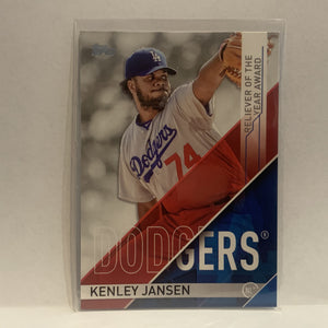 RLY-2 Kenley Jansen Reliever of the Year Los Angeles Dodgers 2017 Topps Series 1 Baseball Card HQ