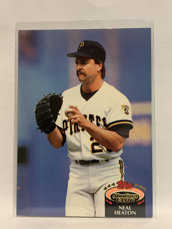 #357 Neal Heaton Pittsburgh Pirates 1992 Topps Stadium Club Baseball Card