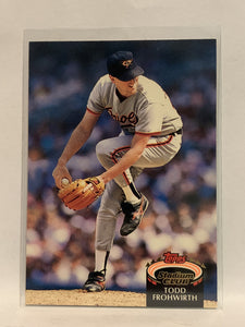 #358 Todd Frohwirth Baltimore Orioles 1992 Topps Stadium Club Baseball Card