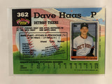 #362 Dave Haas Detroit Tigers 1992 Topps Stadium Club Baseball Card