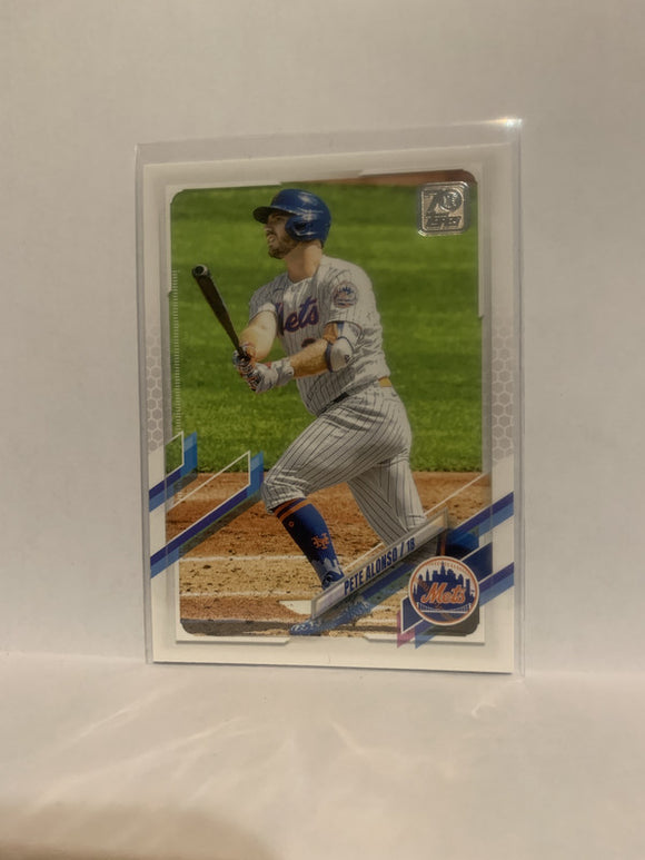 #84 Pete Alonso New York Mets 2021 Topps Series One Baseball Card