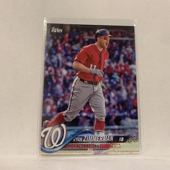 #58 Ryan Zimmerman Washington Nationals  Series 1 2018 Topps Baseball Card A1N