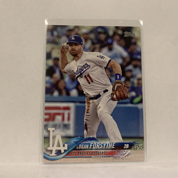 #35 Logan Forsythe Los Angeles Dodgers  Series 1 2018 Topps Baseball Card A1N