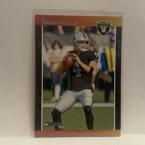 RET-26 Derek Dallas Carr Oakland Raiders 2019 Donruss Football Card HR