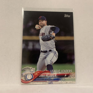 #31 Corey Kluber Cleveland Indians League Leaders Series 1 2018 Topps Baseball Card A1N