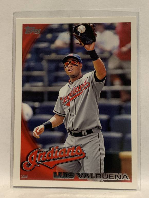 #617 Luis Valbuena Cleveland Indians 2010 Topps Baseball Card