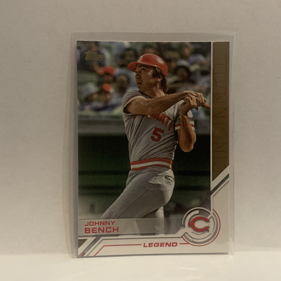 S-7 Johnny Bench Legends Cincinnati Reds 2017 Topps Series 1 Baseball Card HS