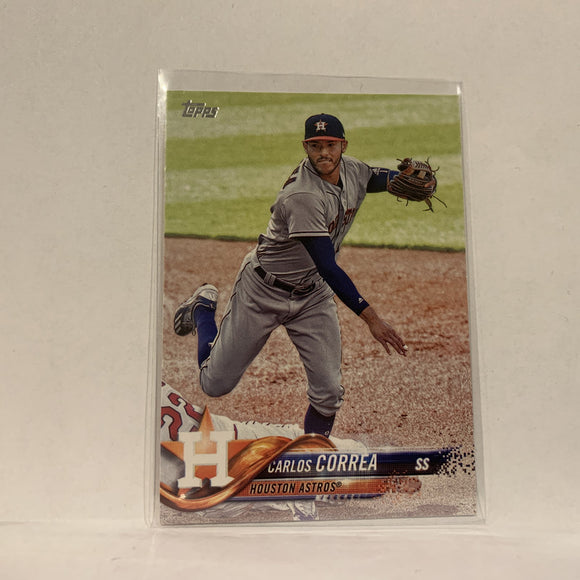 #30 Carlos Correa Houston Astros  Series 1 2018 Topps Baseball Card A1O