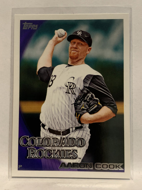 #621 Aaron Cook Colorado Rockies 2010 Topps Baseball Card