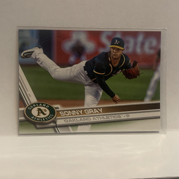 #177 Sonny Gray Oakland Athletics 2017 Topps Series 1 Baseball Card HS