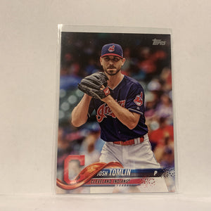 #27 Josh Tomlin Cleveland Indians  Series 1 2018 Topps Baseball Card A1O