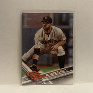 #347 Brandon Belt San Francisco Giants 2017 Topps Series 1 Baseball Card HS