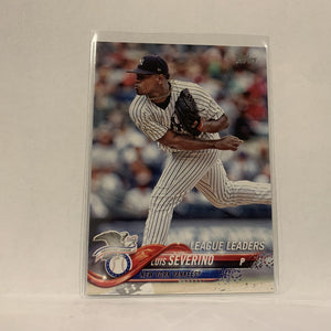 #34 Luis Severino New York Yankees League Leaders Series 1 2018 Topps Baseball Card A1O