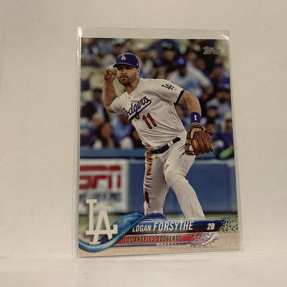 #35 Logan Forsythe Los Angeles Dodgers  Series 1 2018 Topps Baseball Card A1O