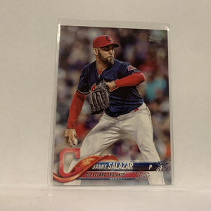 #38 Danny Salazar Cleveland Indians  Series 1 2018 Topps Baseball Card A1O