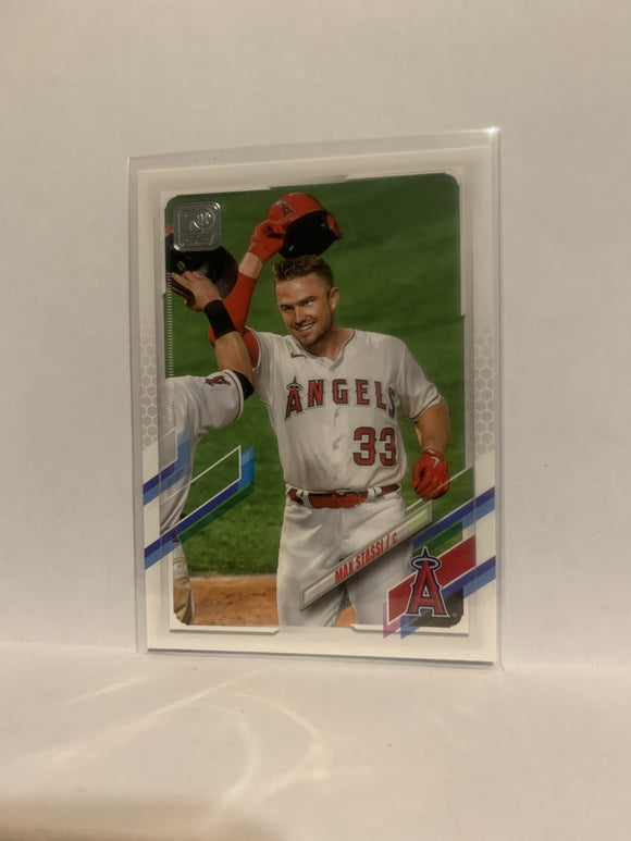 #168 Max Stassi Los Angeles Angels 2021 Topps Series One Baseball Card