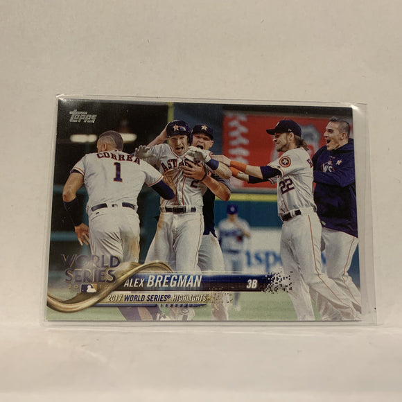 #39 Alex Bregman Houston Astros World series Highlights Series 1 2018 Topps Baseball Card A1O